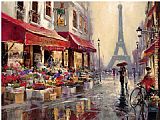 Brent Heighton April in Paris painting